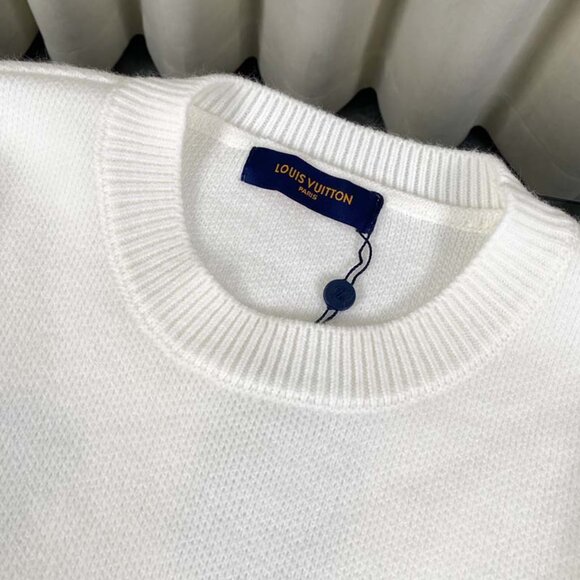 Louis Vuitton Jacquard Knit Wool Pullover Crew Neck Sweater - Picture 9 of 9